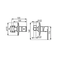 BUILT IN SHOWER MIXER 1 FUNCTION-ALGEO