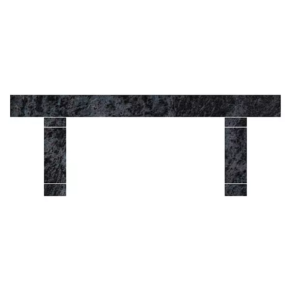 48"X14"X4" - GARDEN BENCH SEAT, ALL POL, STRAIGHT ENDS, WITH DOWEL HOLES ON BOTTOM- BAHAMA BLUE