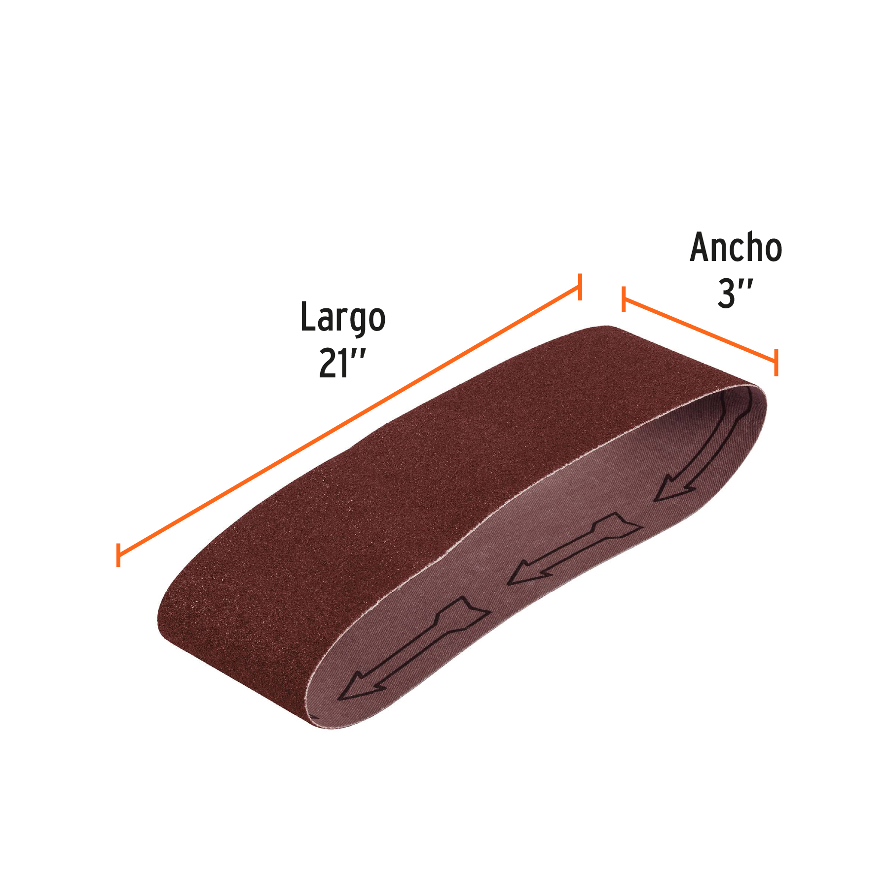 Banda lija para madera 3x21' grano 100 - BALI-3100M / 15800