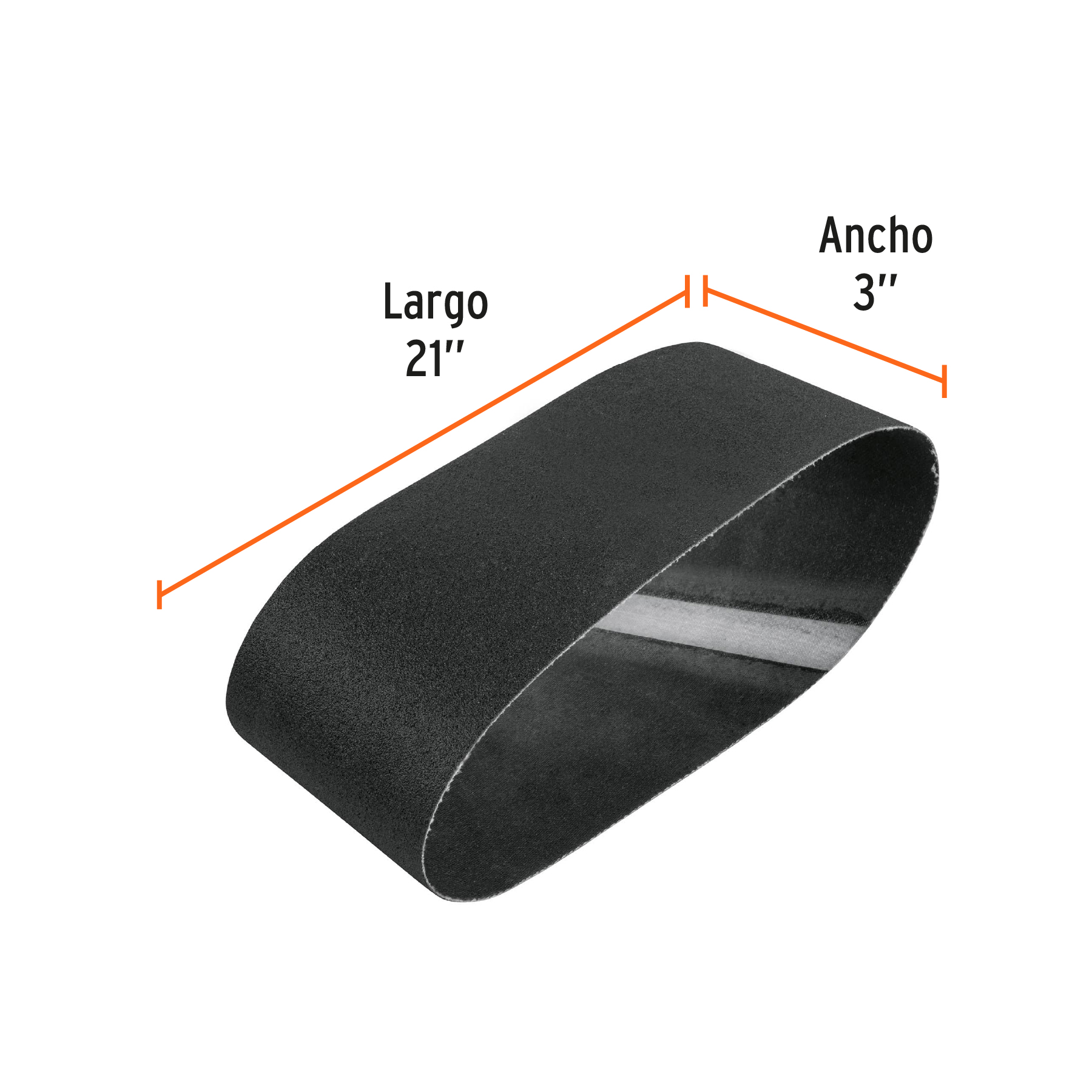 Banda de lija para vidrio 3 X 21' grano 100 - BALI-3100V / 17769