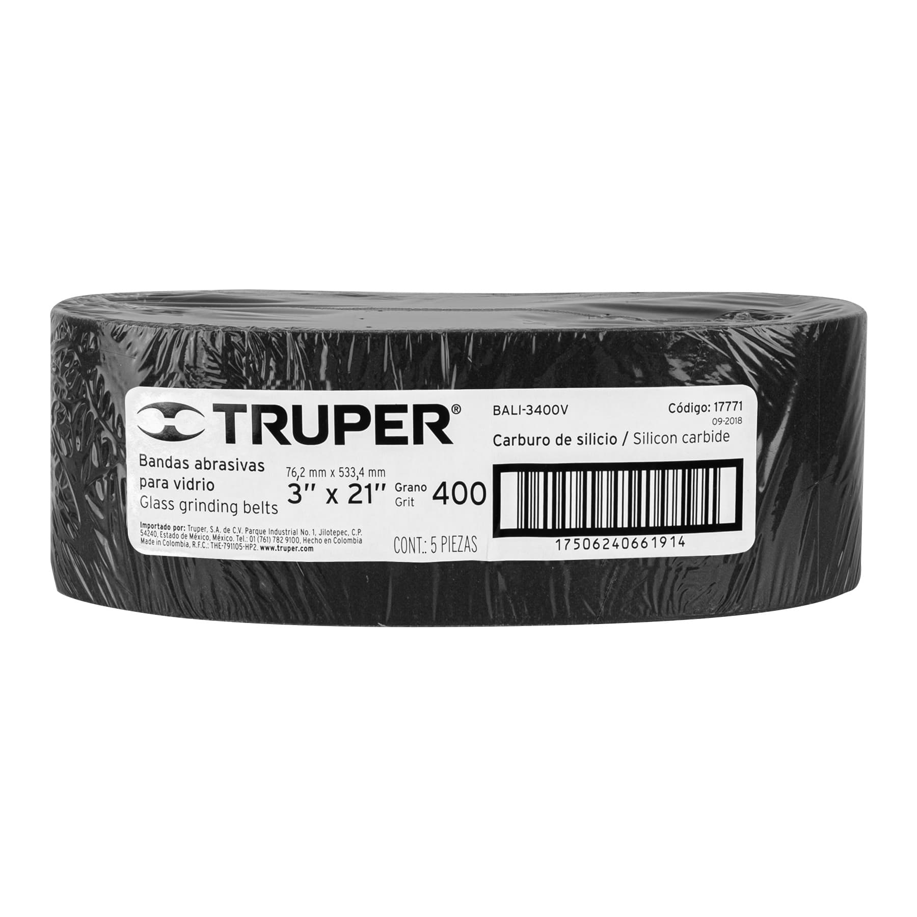 Banda de lija para vidrio 3 X 21' grano 400 - BALI-3400V / 17771