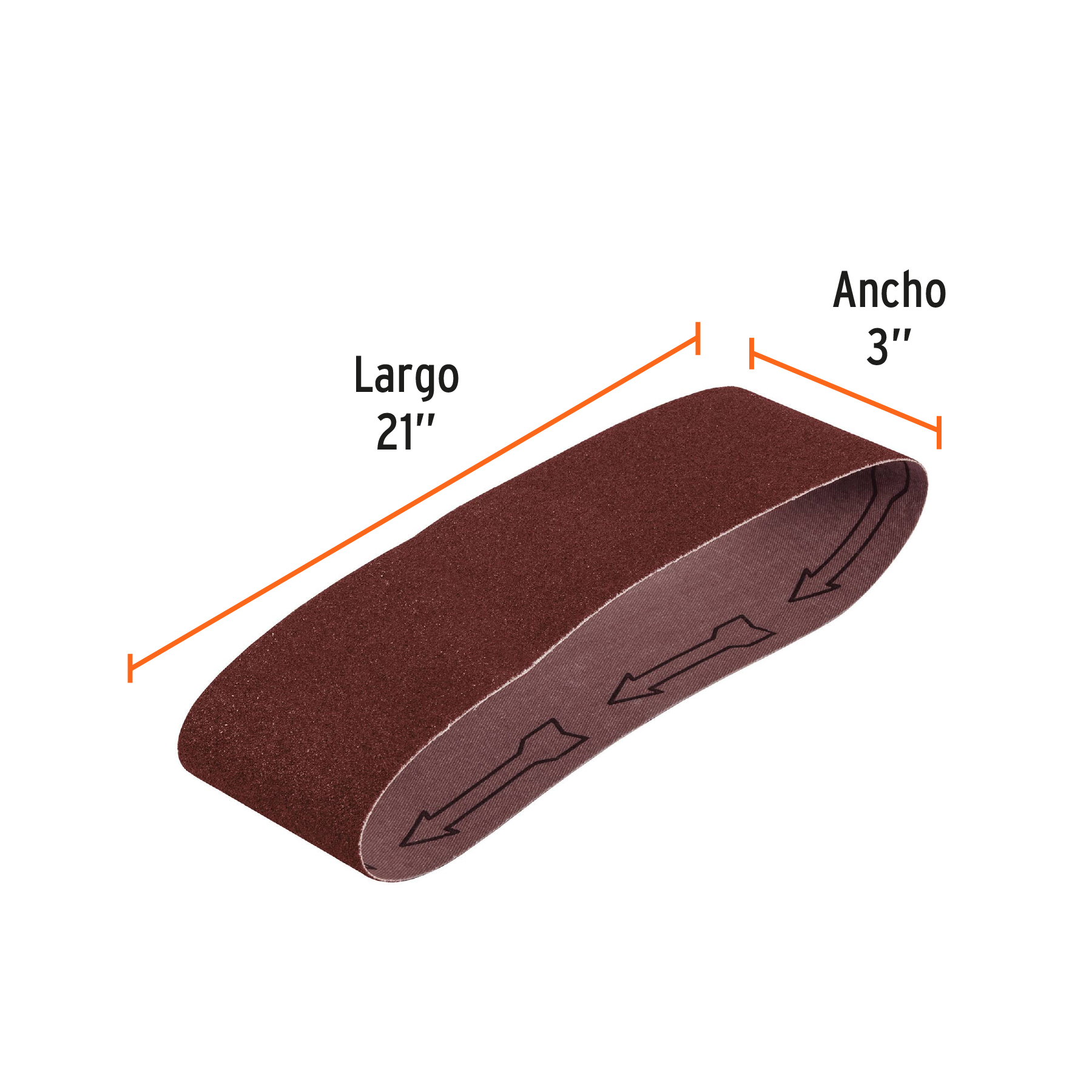 Banda de lija para madera 3x21' grano 50 - BALI-350M / 15796