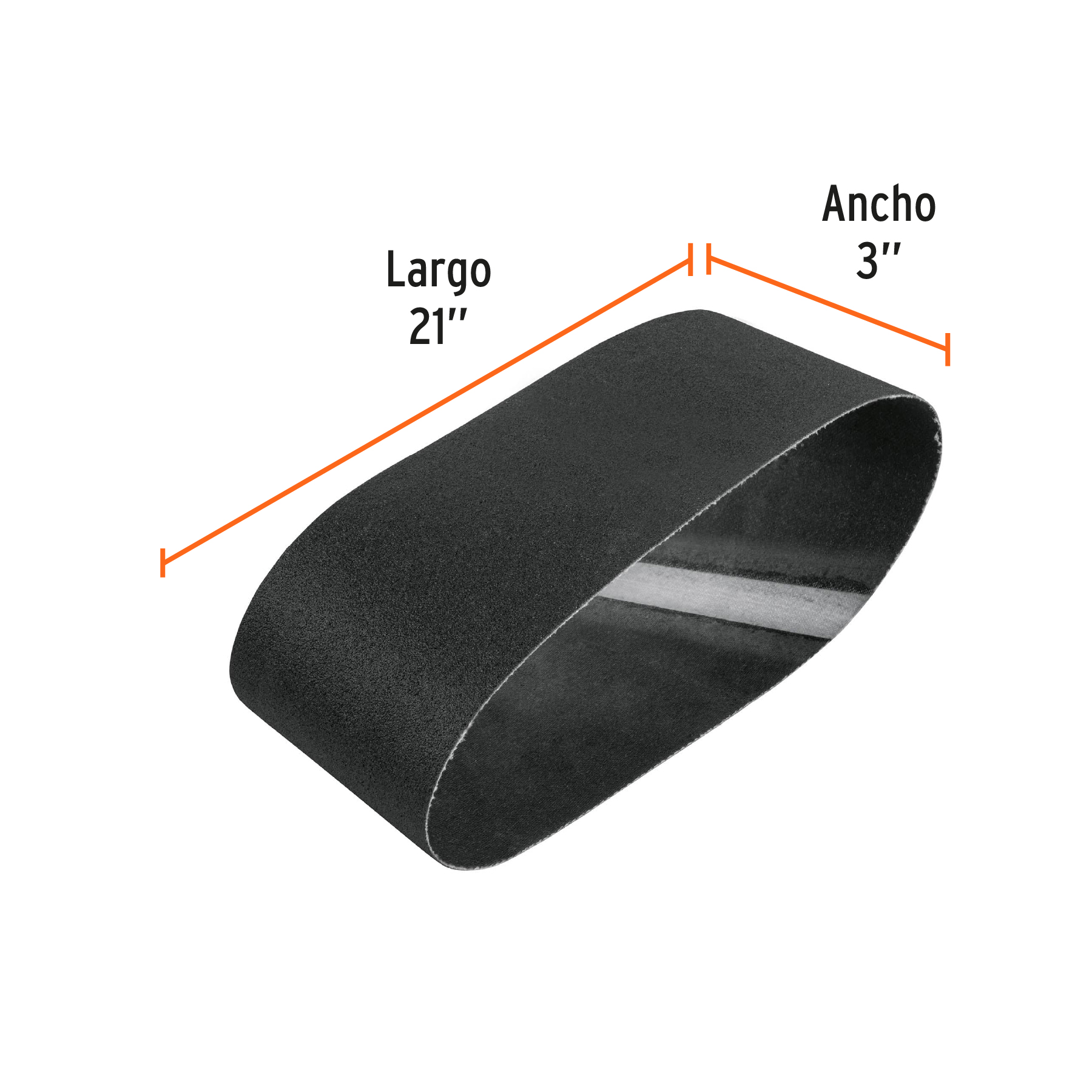 Banda de lija para vidrio 3 X 21' grano 60 - BALI-360V / 17767