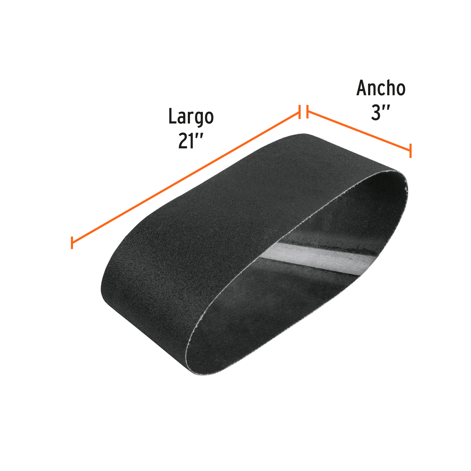 Banda de lija para vidrio 3 X 21' grano 80 - BALI-380V / 17768