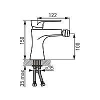 BIDET STANDING MIXER-ALGEO