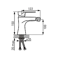 BIDET STANDING MIXER-ALGEO