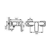 WALL MOUNTED SHOWER MIXER-ALGEO