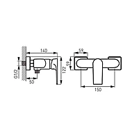 WELL MOUNTED SHOWER MIXER-ALGEO