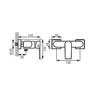 WELL MOUNTED SHOWER MIXER-ALGEO