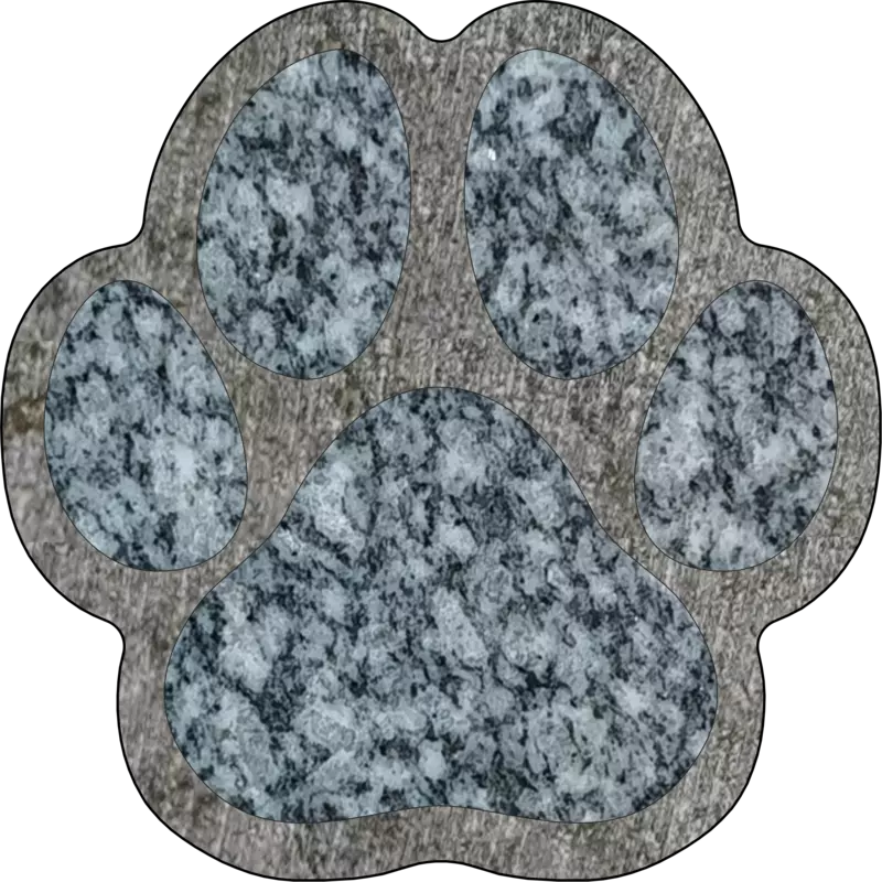 PAWPRINT/12X12X2/Barra Gray/P1SWN