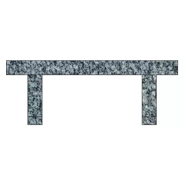 GARDEN BENCH/48X14X18/Barra Gray/P5