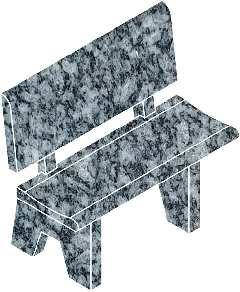 PARK BENCH/48X18X30/Barra Gray/P5