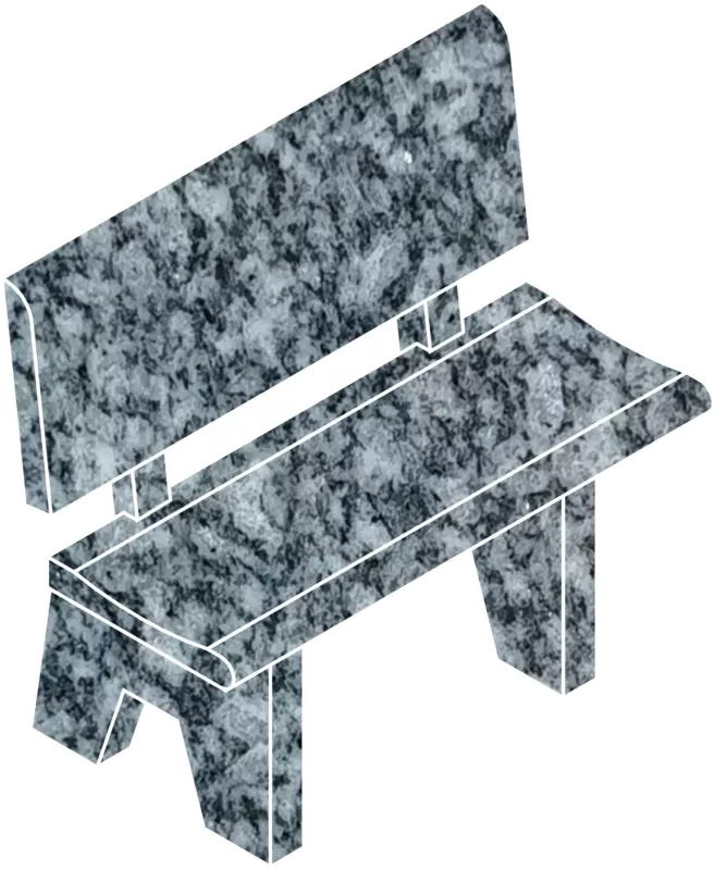 PARK BENCH/48X18X30/Barra Gray/P5