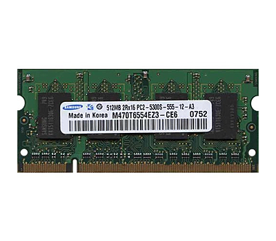 BARRETTE DE RAM LAPTOP DDR2 512 MO 3200 MHZ