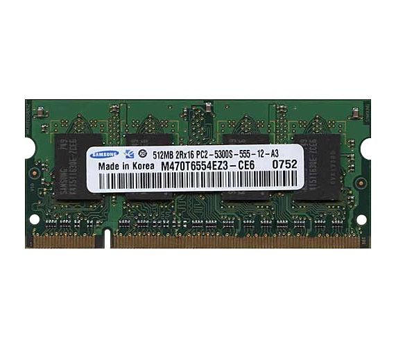 BARRETTE DE RAM LAPTOP DDR2 512 MO 3200 MHZ