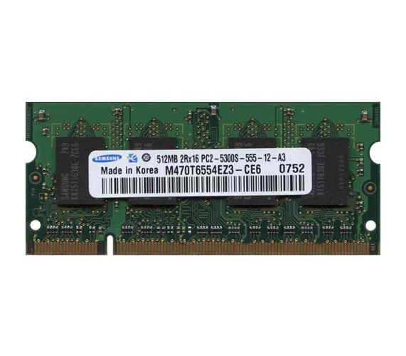 BARRETTE DE RAM LAPTOP DDR2 512 MO 3200 MHZ