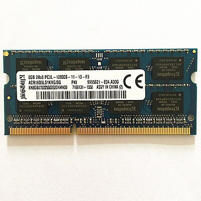 BARRETTE DE RAM LAPTOP DDR3 8 GO 12800 MHZ