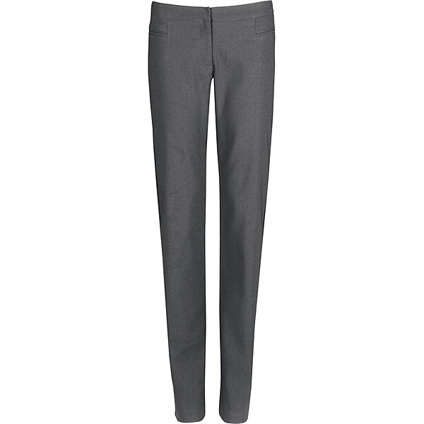 Ladies Cambridge Flat Front Pants - Grey