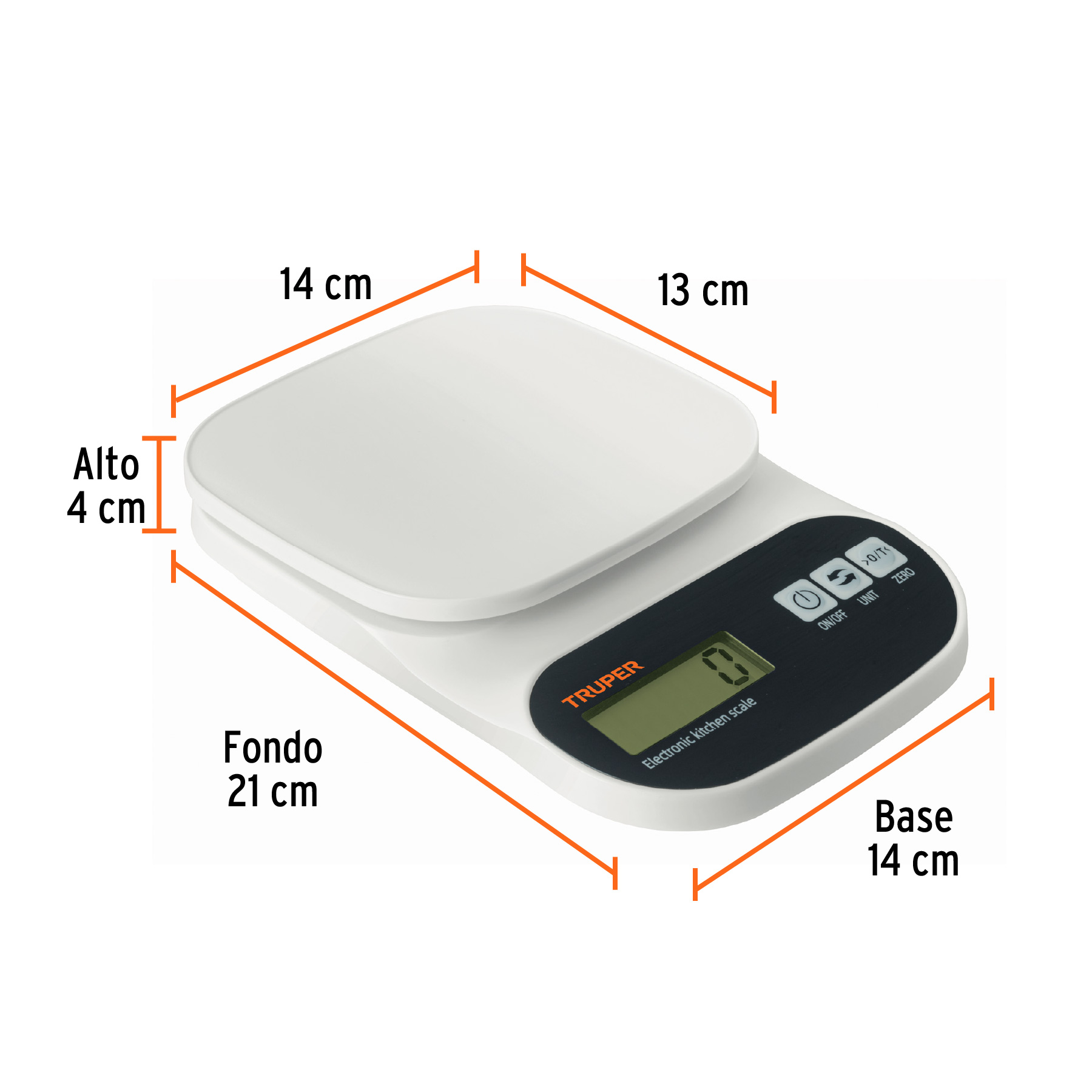 Báscula digital para cocina, capacidad 5 kg - BASE-5EP / 15161