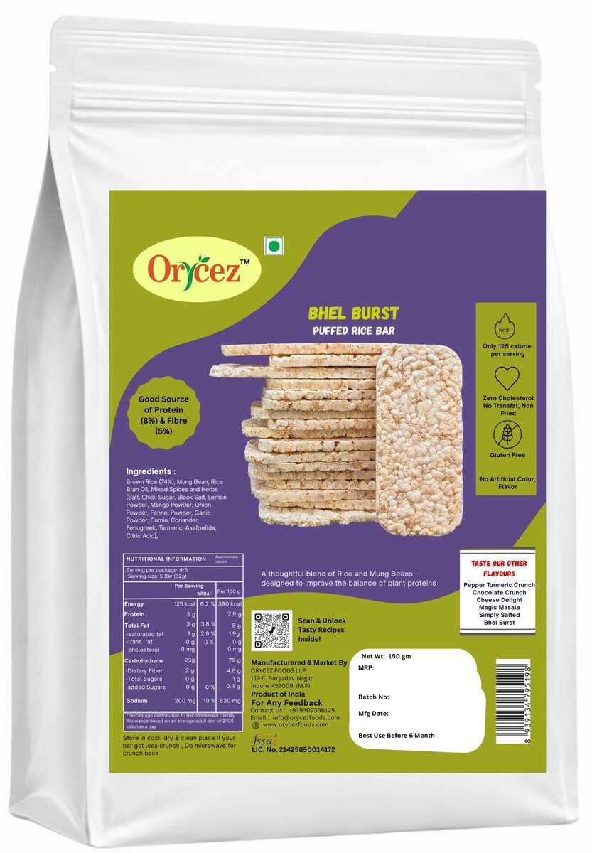 Bhel Burst Puffed Rice Bar