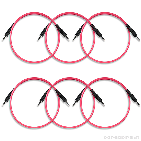 6-Pack 18-inch Plasmic Pink Patch Cables
