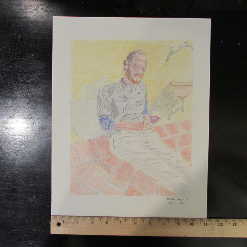 Man in italy drawing