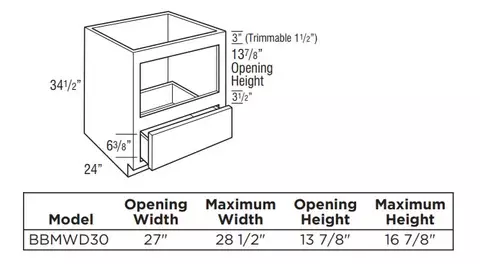 Omni Base Built-In Microwave With Drawer 30"