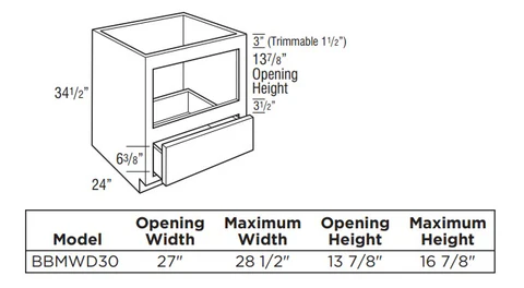 Omni Base Built-In Microwave With Drawer 30"