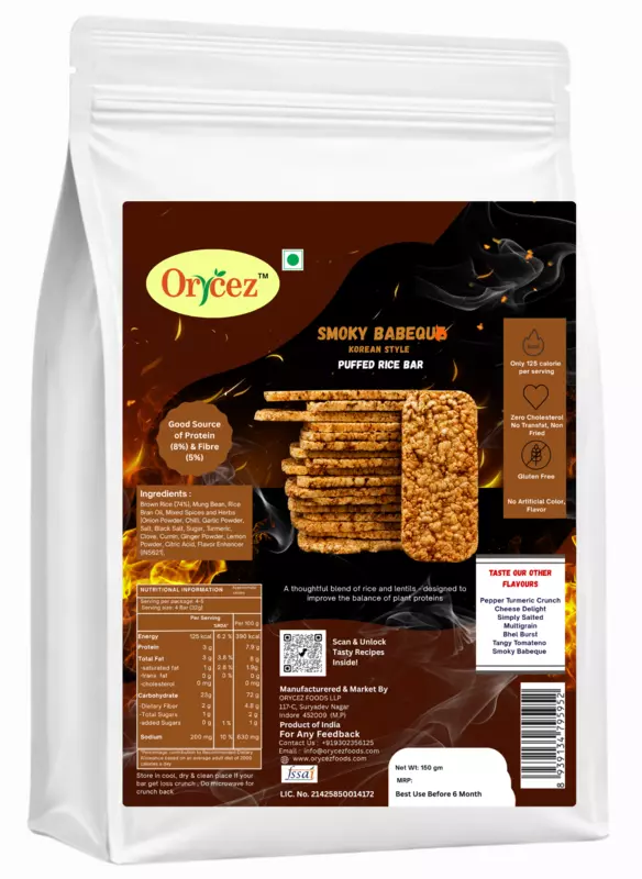 Smoky Babeque Puffed Brown Rice Bar Korean style