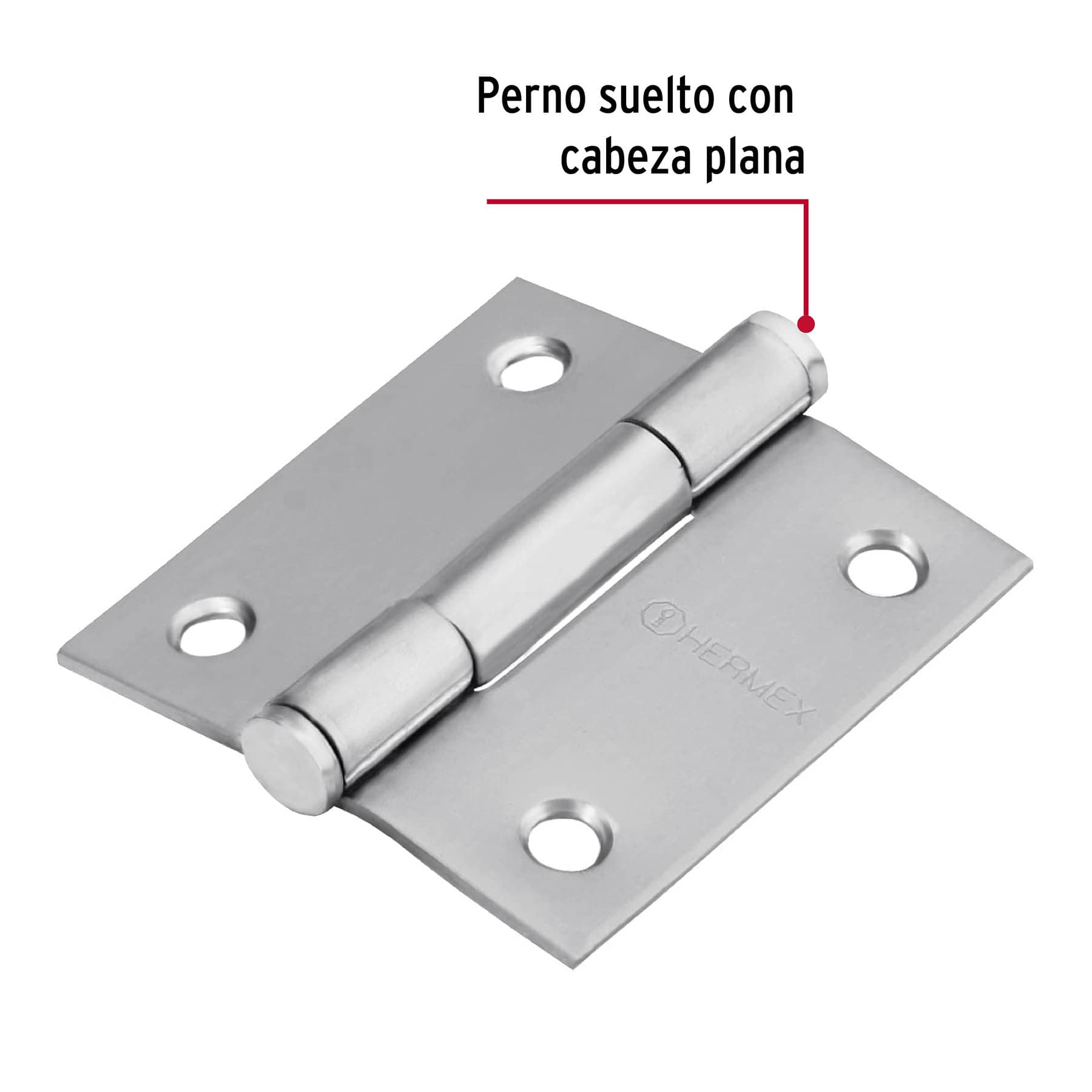 Bisagra cuadrada 2', acero inoxidable, plana - BC-204P / 43225
