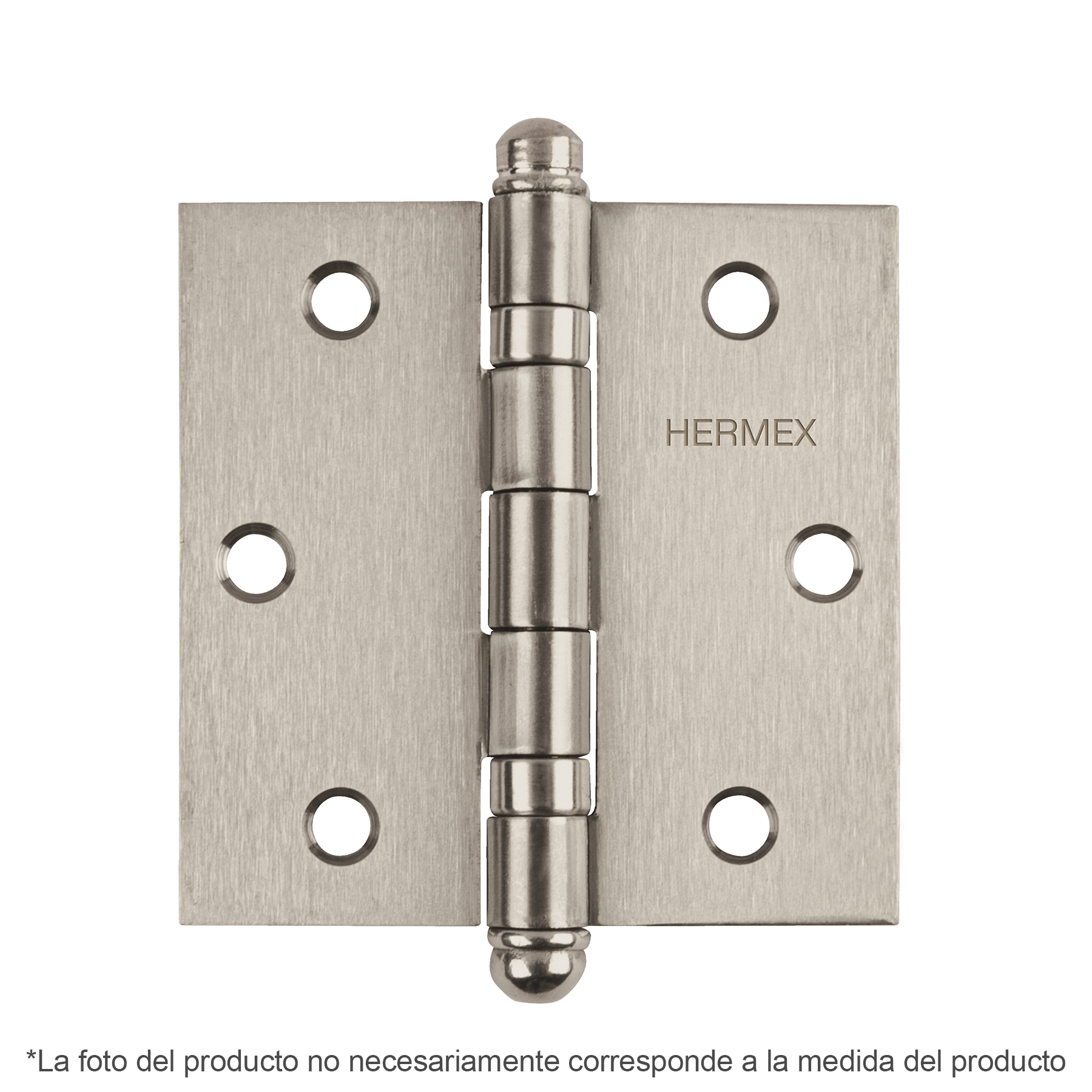 Bisagra cuadrada 2', acero inoxidable, redonda - BC-204R / 43220