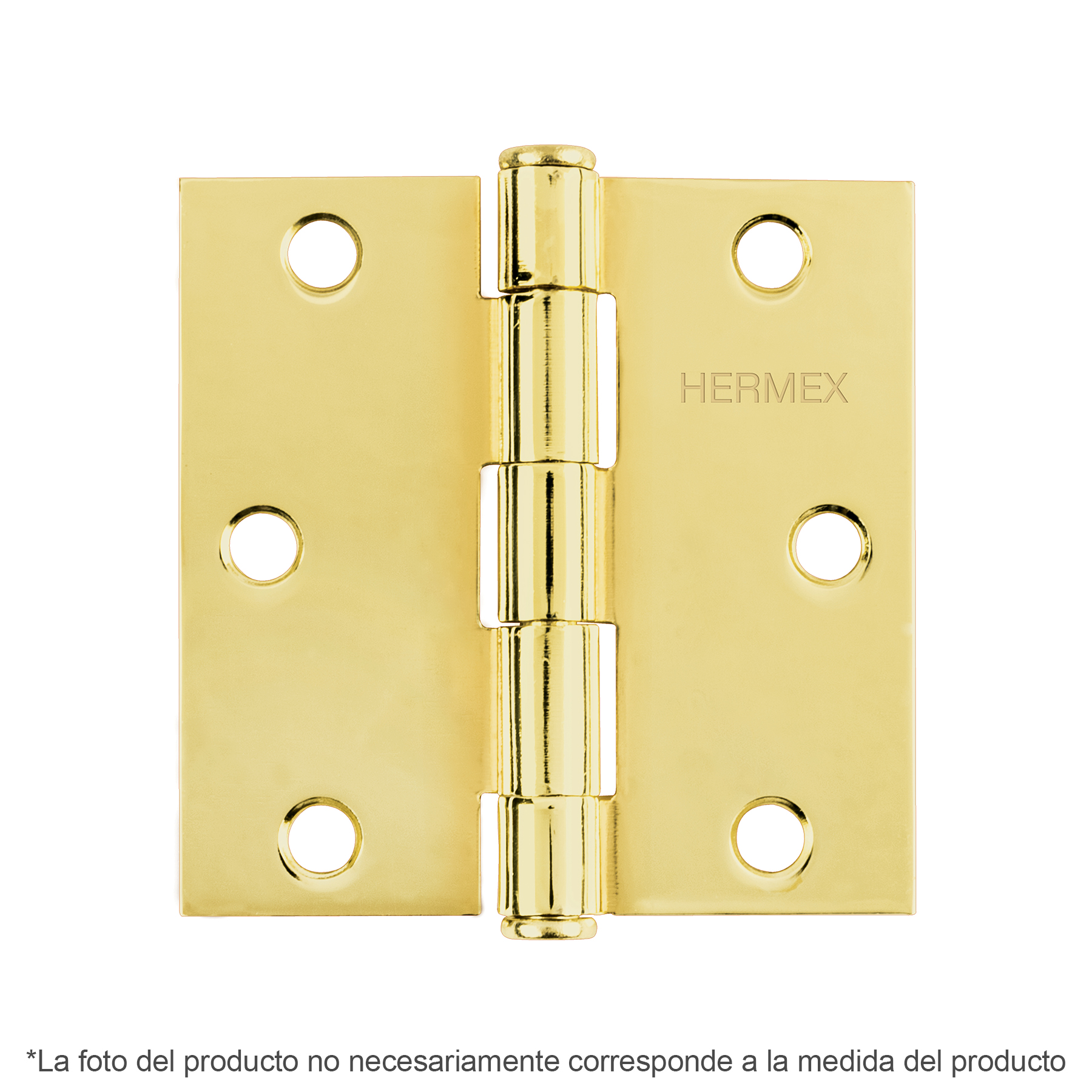 Bisagra cuadrada 2-1/2', acero latonado, plana - BC-251P / 43236