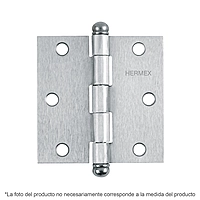 Bisagra cuadrada 2-1/2', acero cromo mate, redonda - BC-253R / 43255