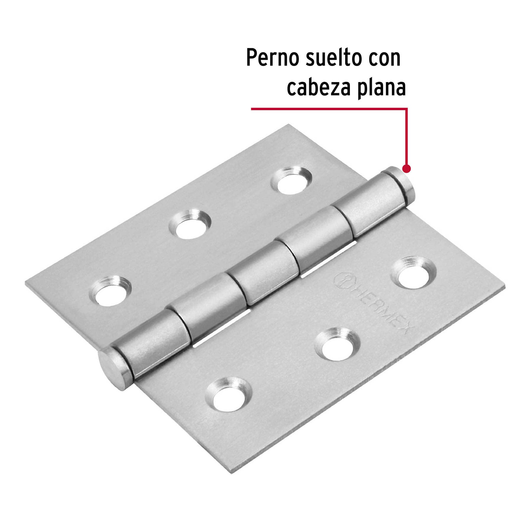 Bisagra cuadrada 2-1/2', acero inoxidable, plana - BC-254P / 43226