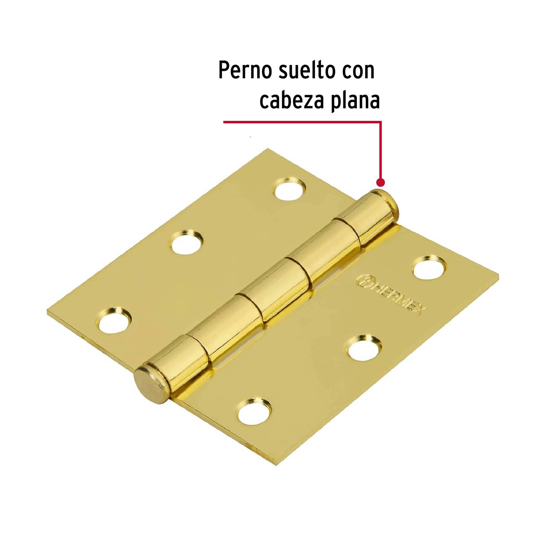 Bolsa con 2 bisagras cuadradas de 3' acero latonado, plana - BC-301PB / 43242