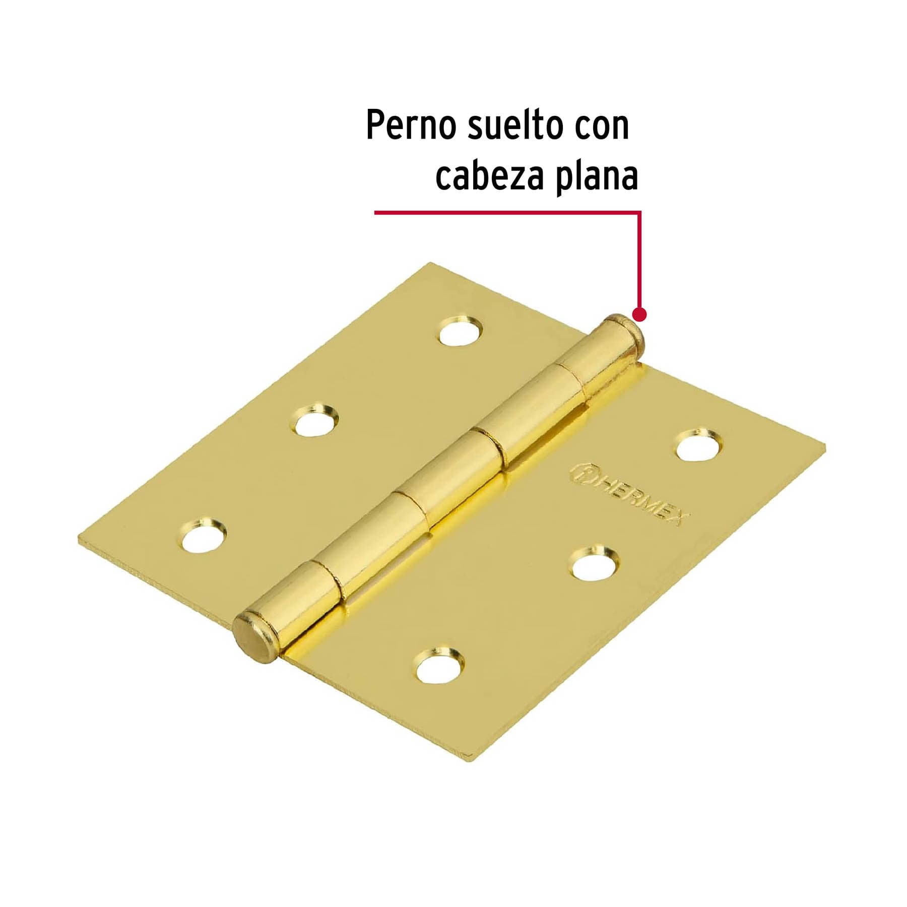 Bolsa con 2 bisagras cuadradas 3'acero latonado,Hermex Basic - BC-301PPB / 25050