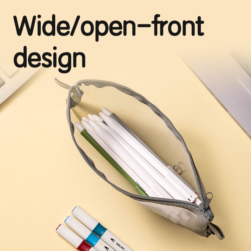 DELI BC348  SCHOOL PENCIL POUCH BLACK MESH