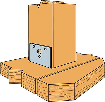 Simpson Strong-Tie Wood Conn - Bases & Caps - Post Base BC Simpson Strong-Tie Wood Conn - Bases & Caps - Post Base BC
