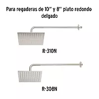 Brazo y chapetón para regadera, 50 cm, satinado, Riviera - BCH-750N / 45778
