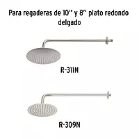 Brazo y chapetón para regadera, 50 cm, satinado, Riviera - BCH-750N / 45778