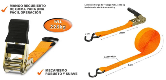 sft. BANDA AMARILLA NYLON CON MATRACA