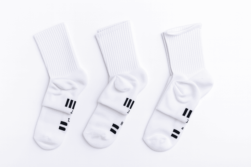 Long White Socks  3 Pcs