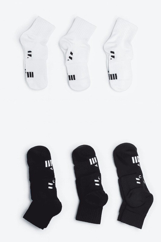 Medium Black & White Socks Offer 2 Packs of 3 Pcs