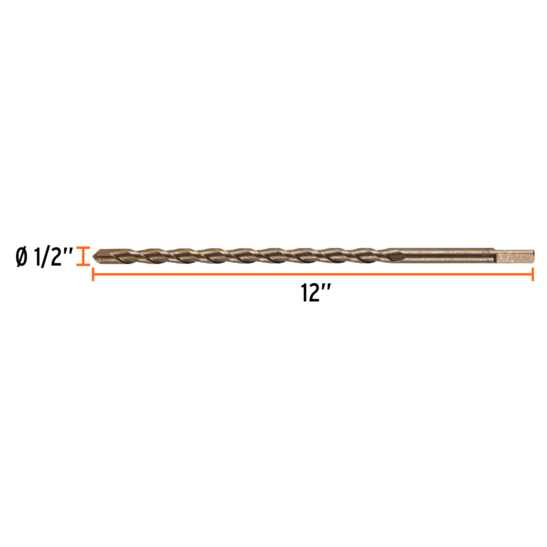 Broca para concreto, 1/2 x 12' - BCT-1/2X12 / 11233