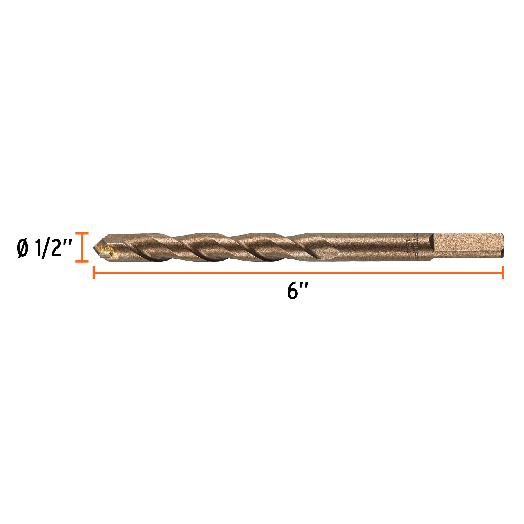 Broca para concreto, 1/2 x 6' - BCT-1/2X6 / 11230
