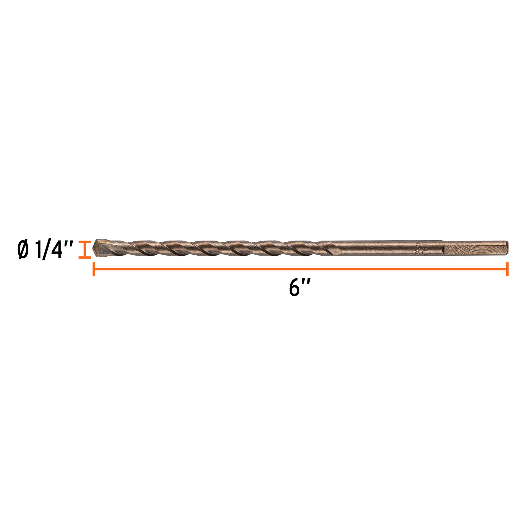 Broca para concreto, 1/4 x 6' - BCT-1/4X6 / 11206