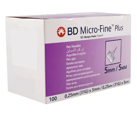 BD Micro-Fine Plus Needle 5mm 100's