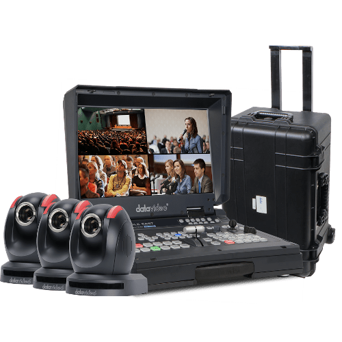 DATAVIDEO BDL-1602 -HS-1600T, three PTC-150TLs and a sturdy rolling case for transport DATAVIDEO BDL-1602 -HS-1600T, three PTC-150TLs and a sturdy rolling case for transport