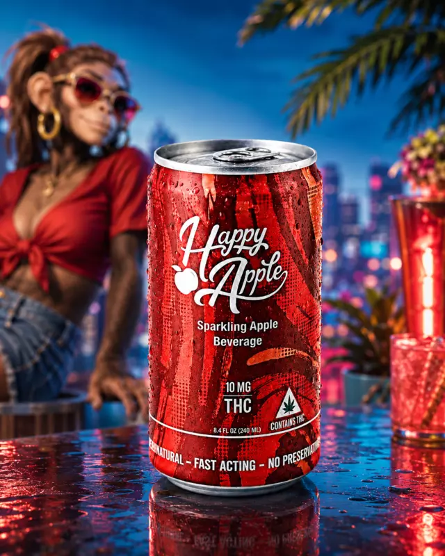 HAPPY APPLE SPARKLING BEVERAGE 10MG