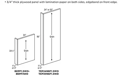 Omni Base Panel With Filler Attached 1.5" - Beachwood Omni Base Panel With Filler Attached 1.5" - Beachwood